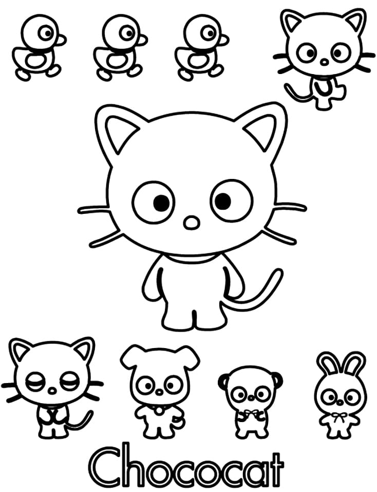 Adorable Chococat Coloring Page