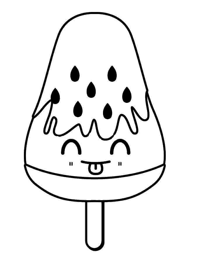 Adorable Popsicle Coloring Page
