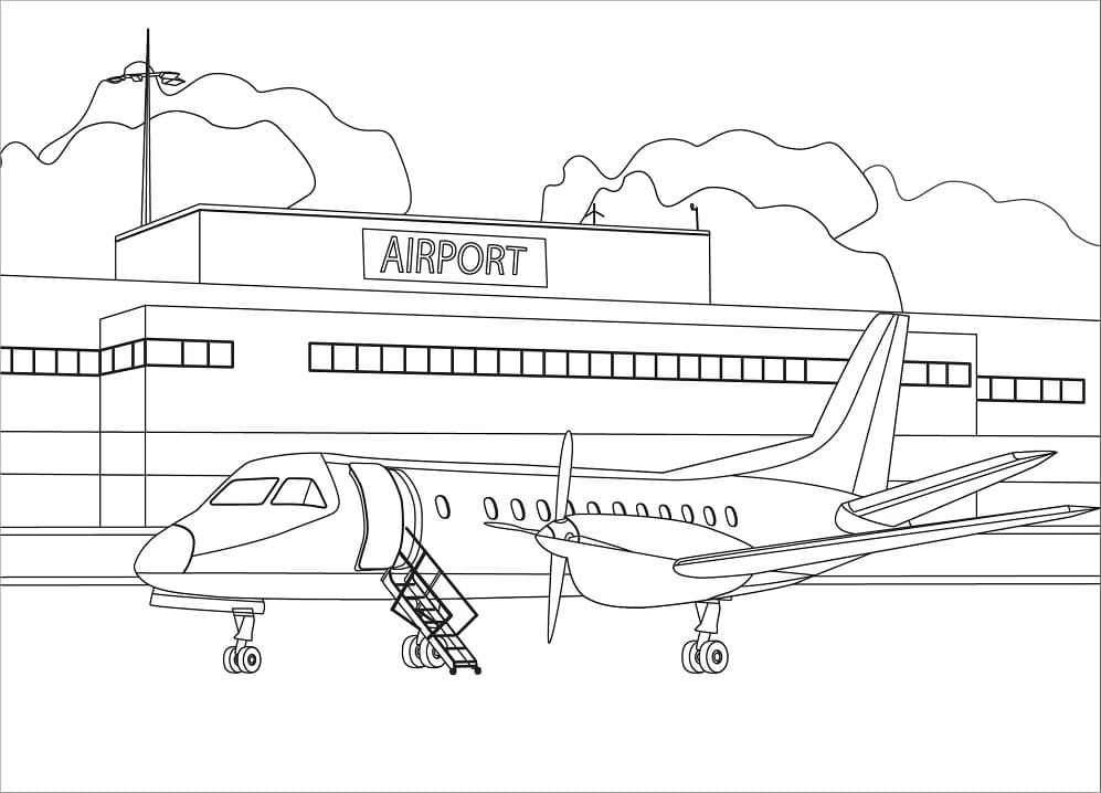 Airport 2 Coloring Page