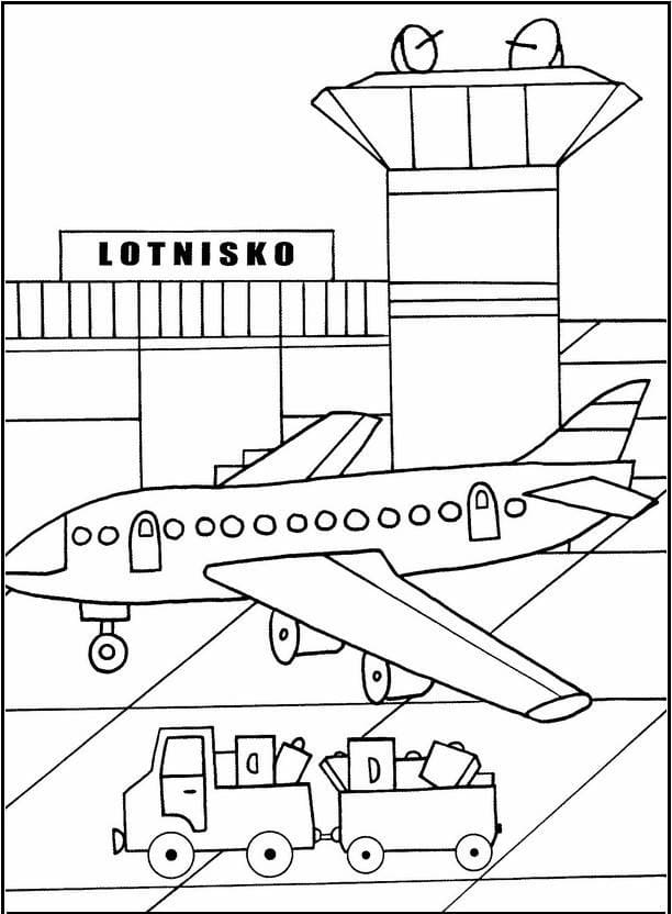 Airport 5 Coloring Page