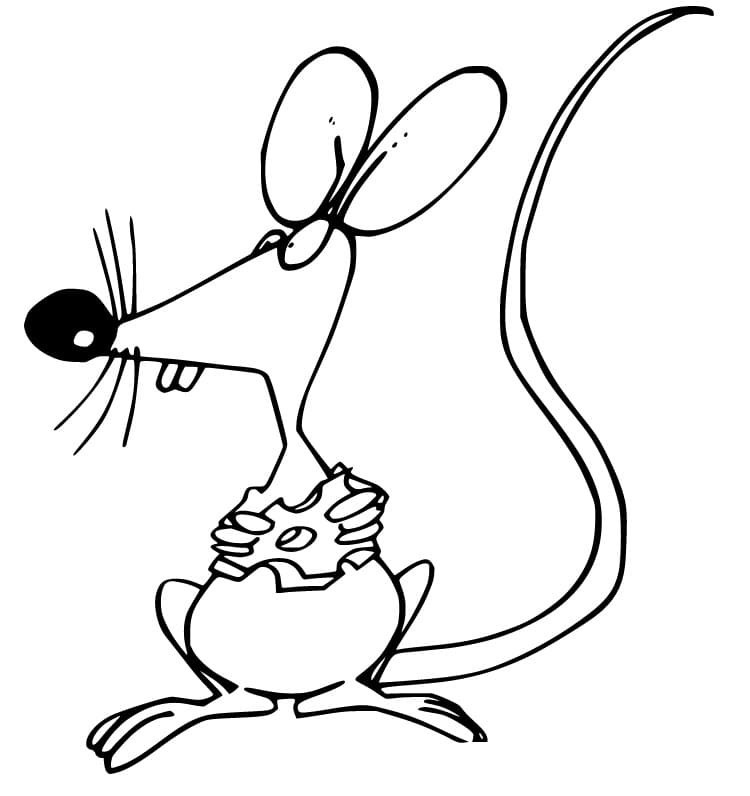 Animated Rat Coloring Page
