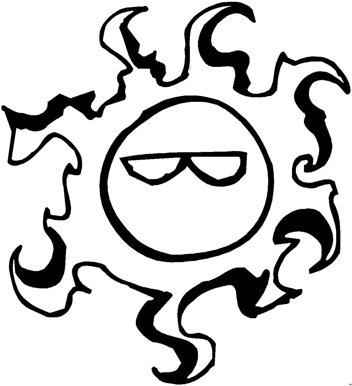 Animated Sun Coloring Page