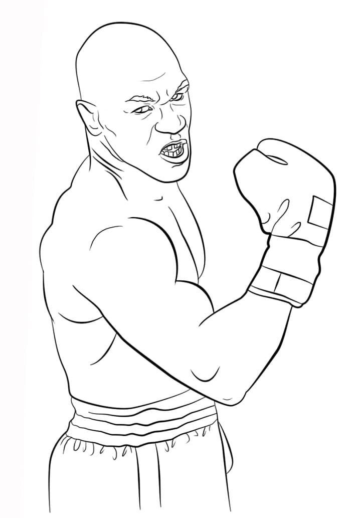 Awesome Mike Tyson Coloring Page