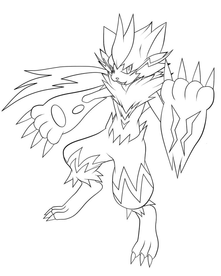 Awesome Zeraora Coloring Page