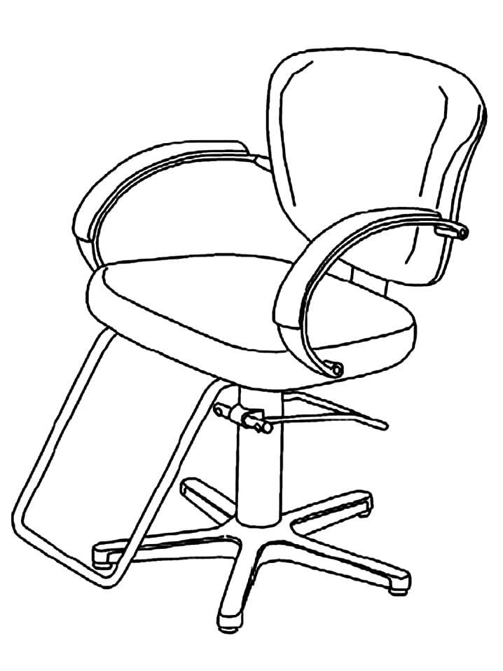 Barber Chair Coloring Page
