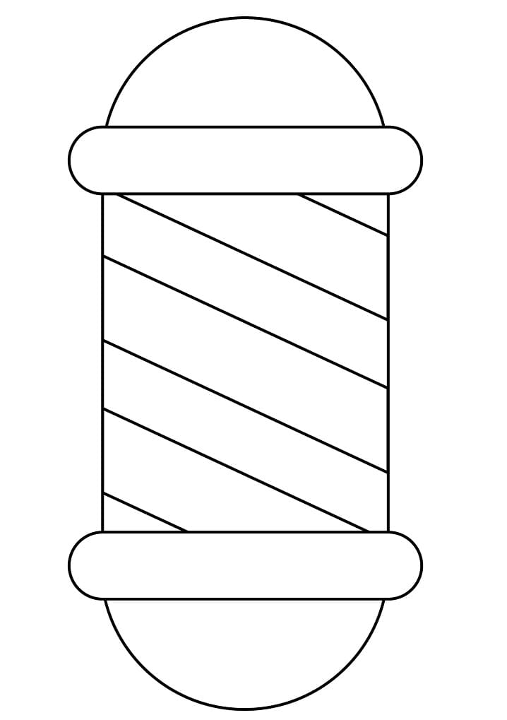 Barber Pole Coloring Page