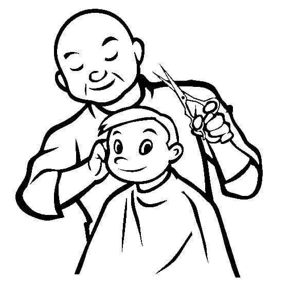Boy and Barber