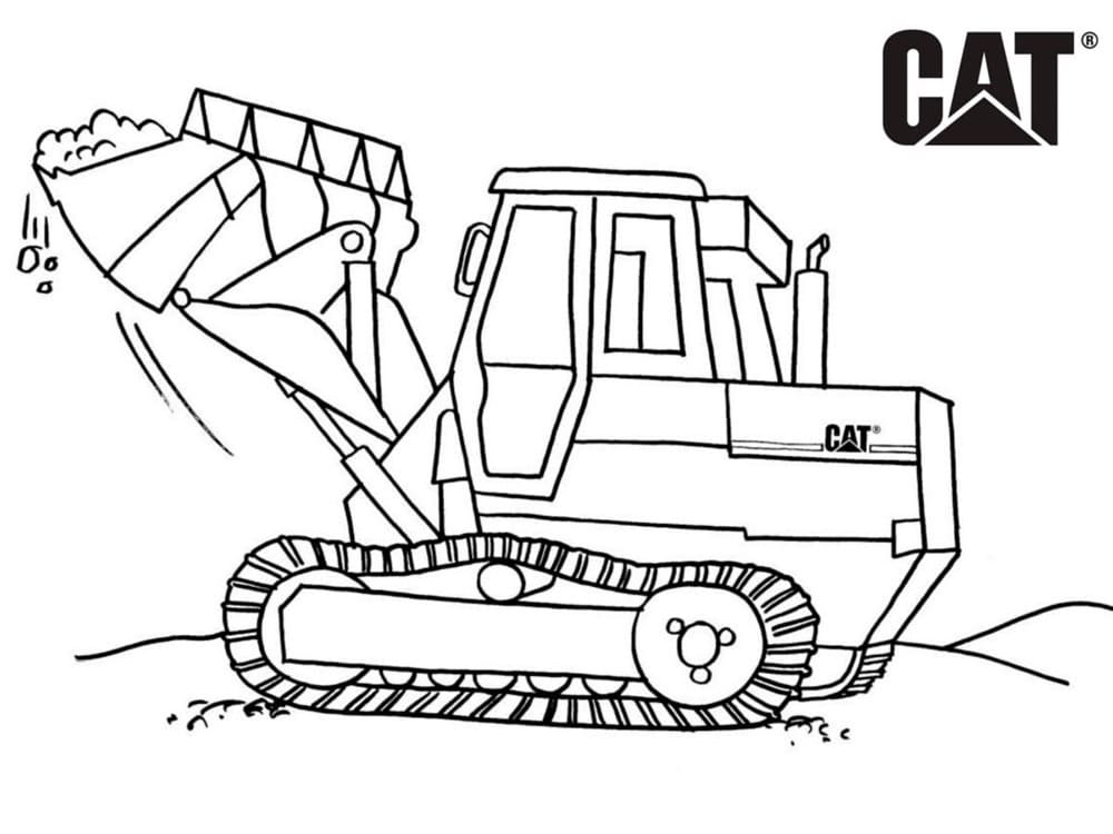 Bulldozer to Color Coloring Page