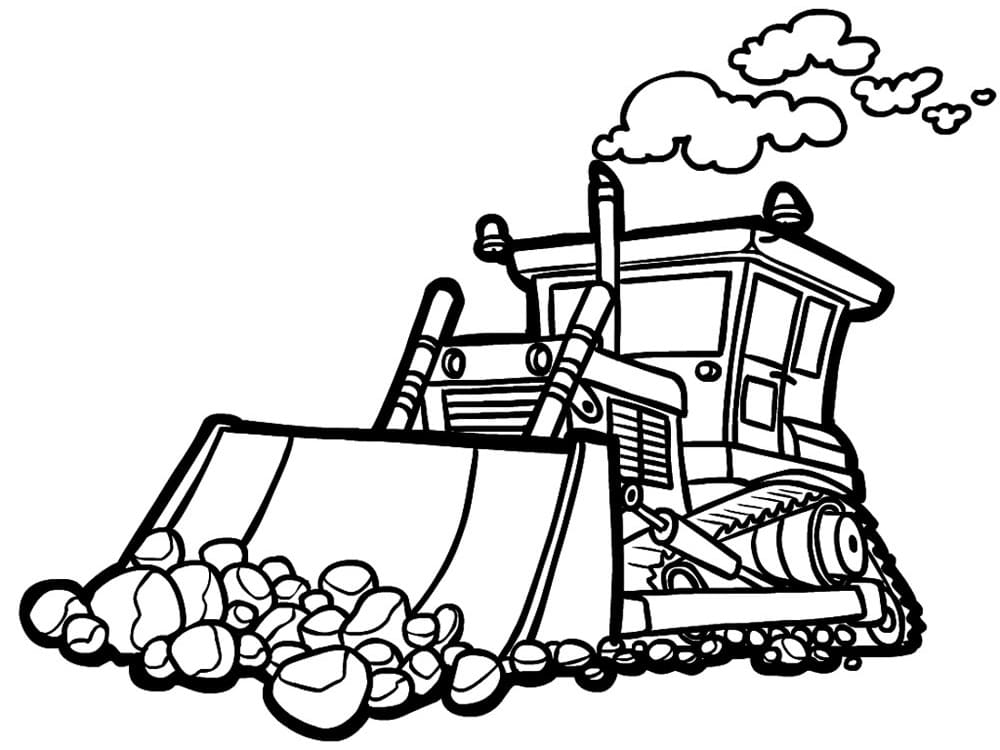 Bulldozer to Print Coloring Page