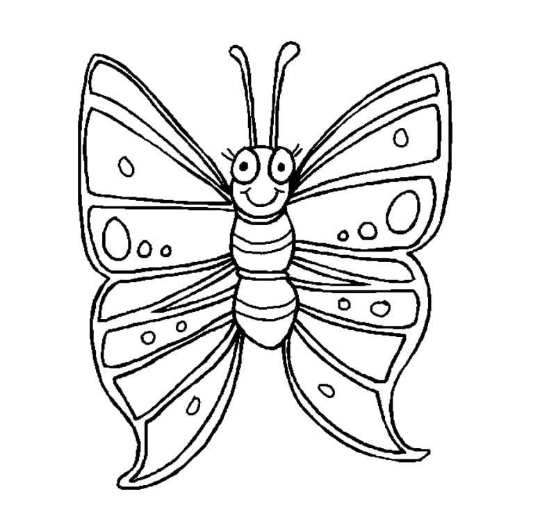 Butterfly Smiles Coloring Page