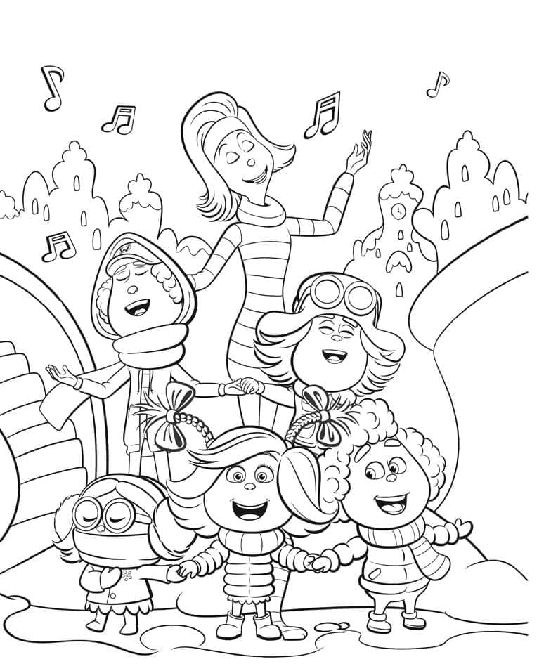 Characters from Whoville Coloring Page
