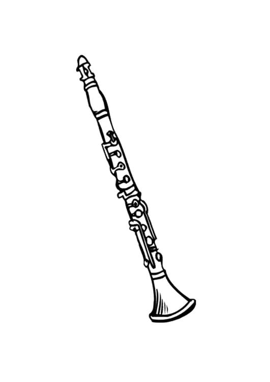 Clarinet 1 Coloring Page
