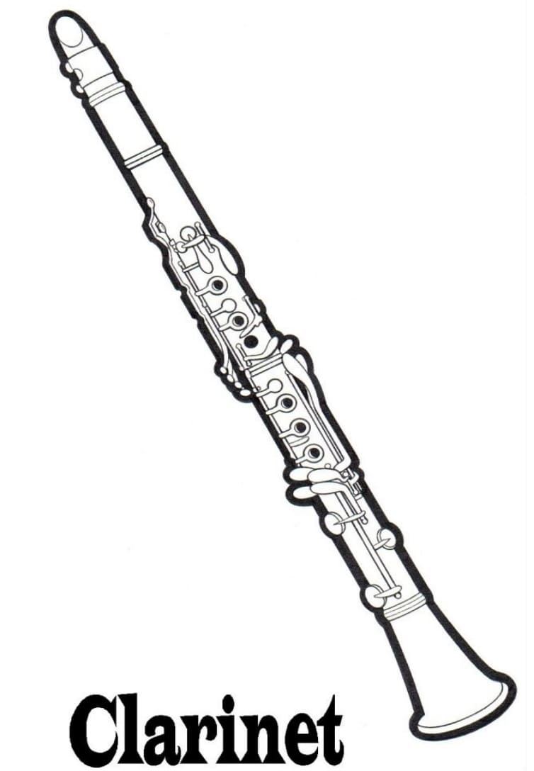 Clarinet 2 Coloring Page