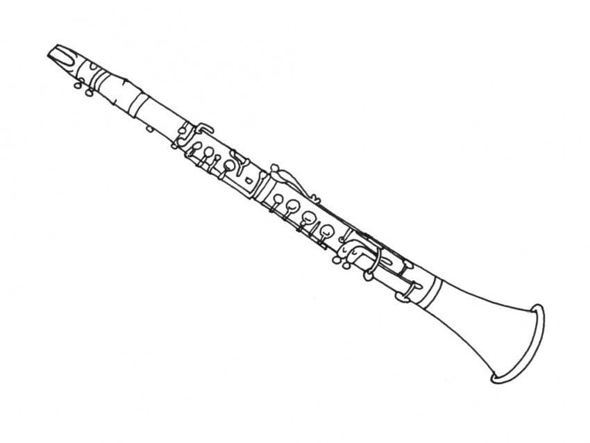 Clarinet Printable Coloring Page