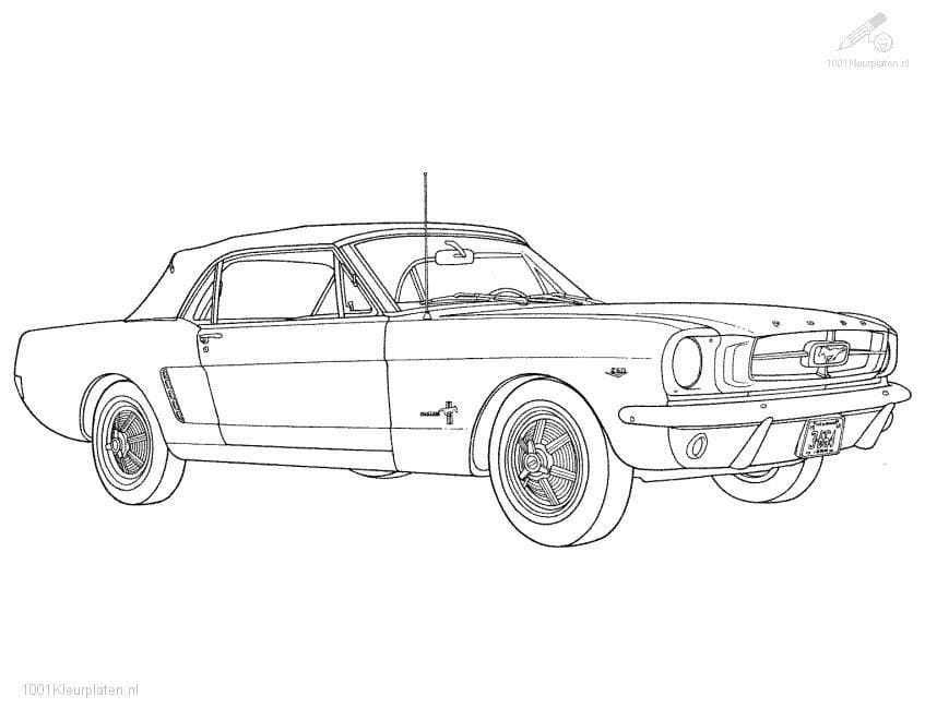 Cool Ford Mustang Coloring Page