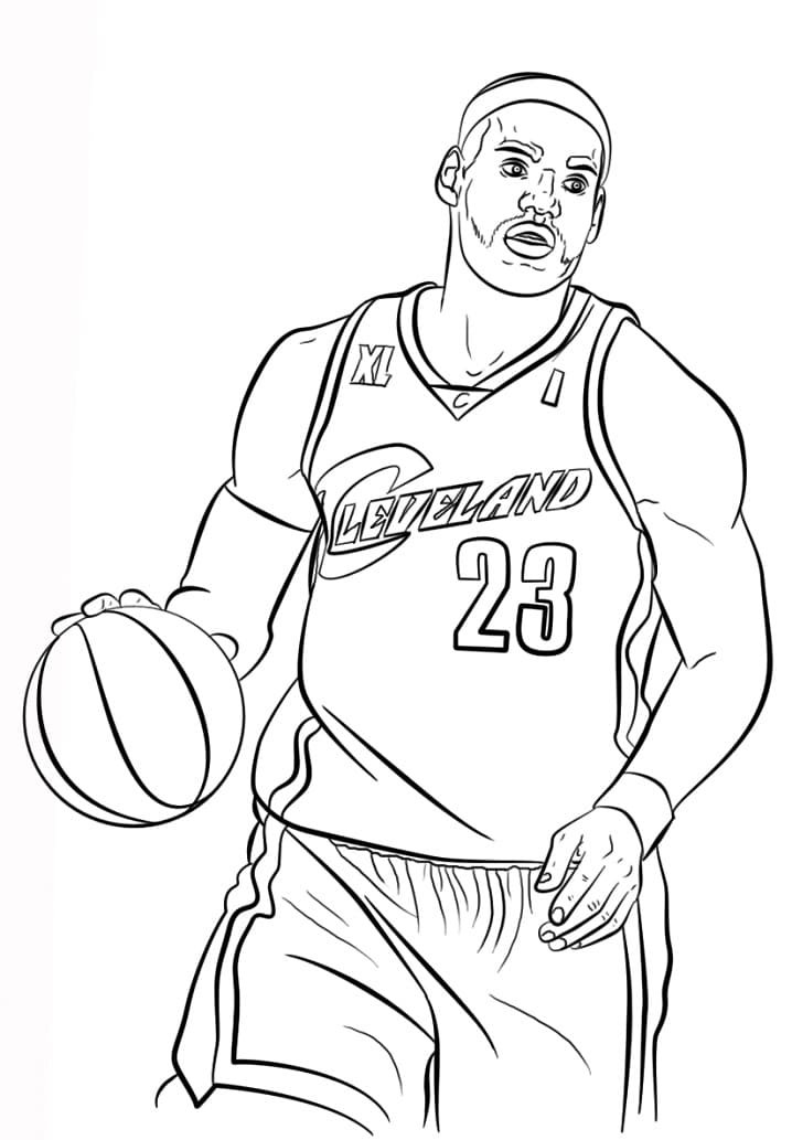 Cool LeBron James Coloring Page