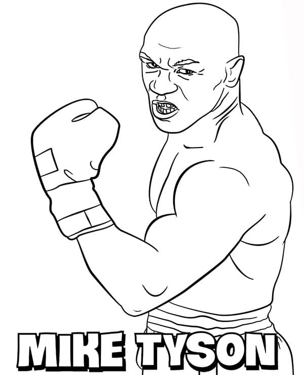 Cool Mike Tyson Coloring Page