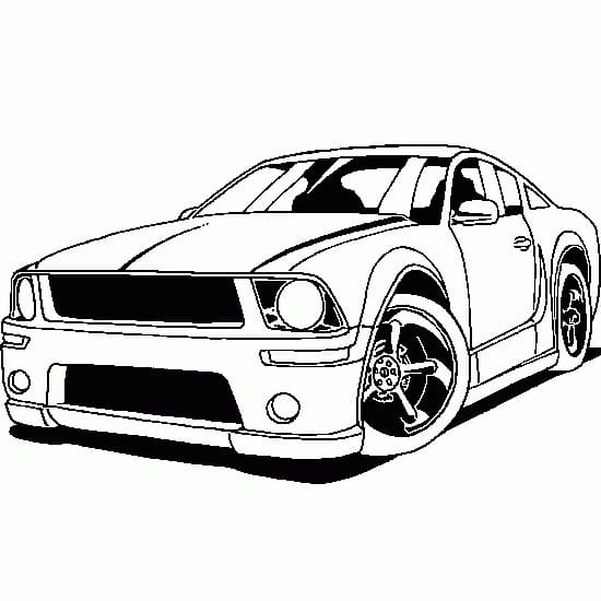 Cool Mustang Car Coloring Page