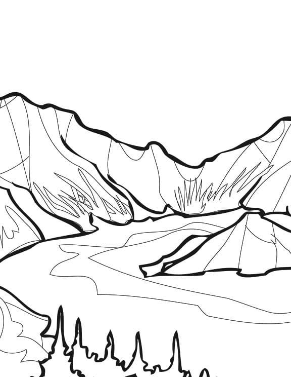 Crater Lake Coloring Page