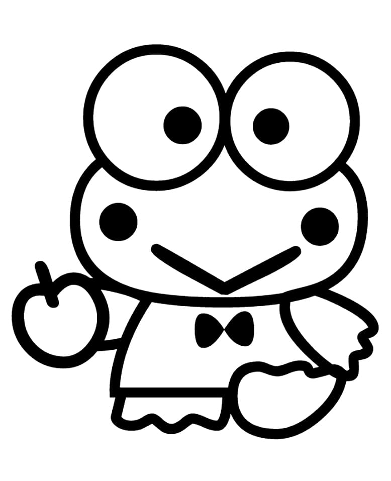 Cute Keroppi Coloring Page