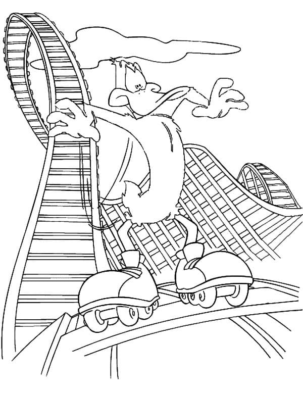Daffy Duck on Roller Coaster