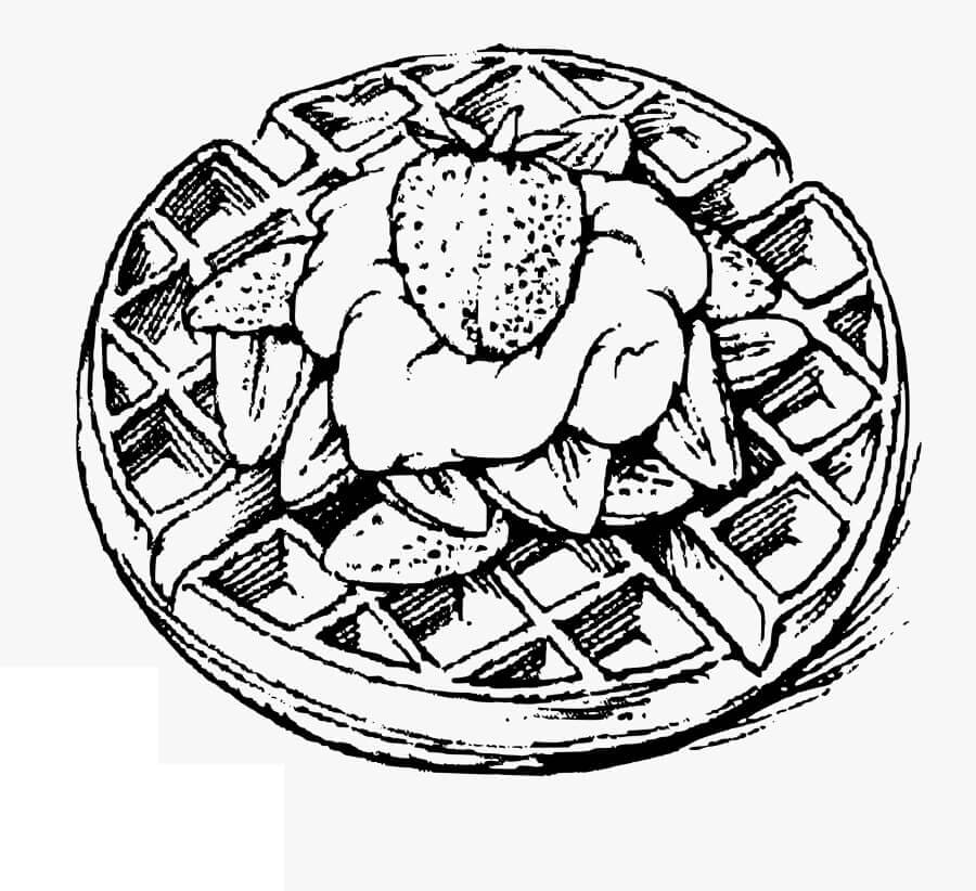 Delicious Waffle Coloring Page