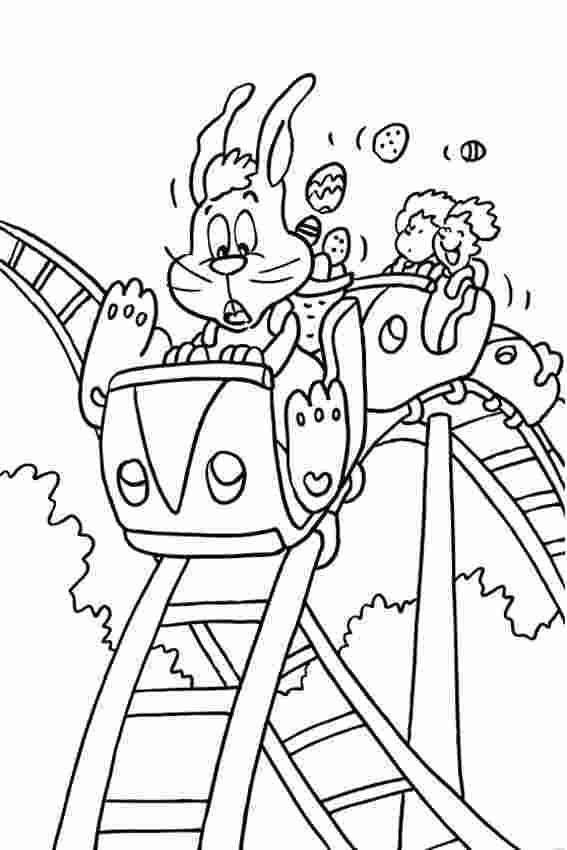 Easter Bunny on Roller Coaster