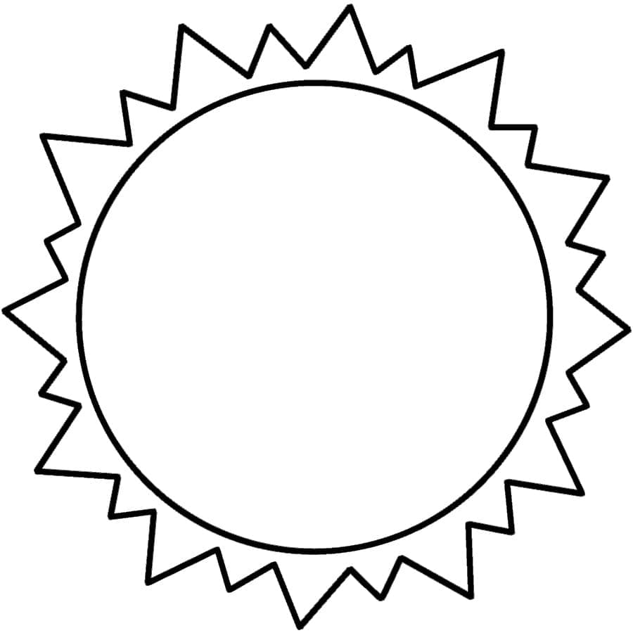 Easy Sun Coloring Page