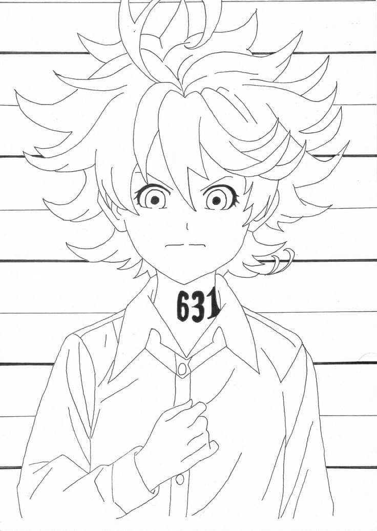 Emma of The Promised Neverland Coloring Page