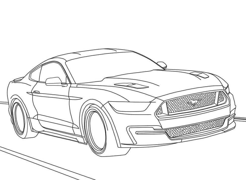 Ford Mustang 2015 Coloring Page