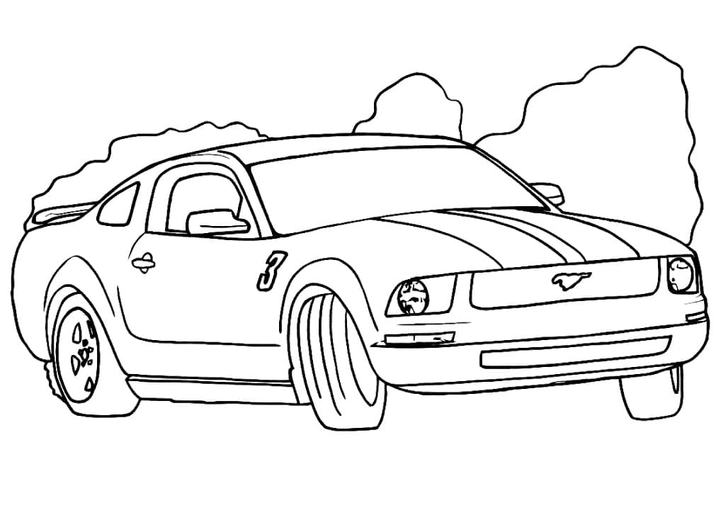 Ford Mustang Car Coloring Page