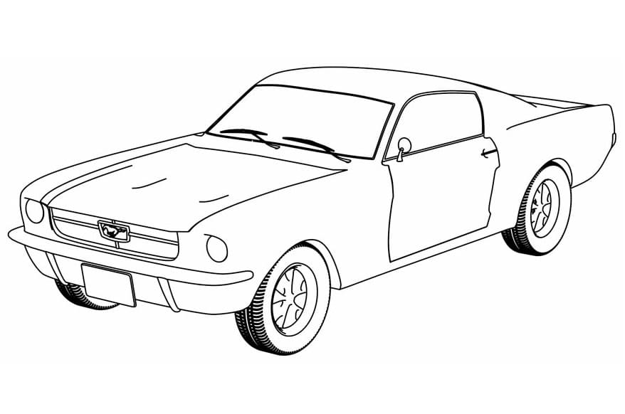 Ford Mustang Printable Coloring Page