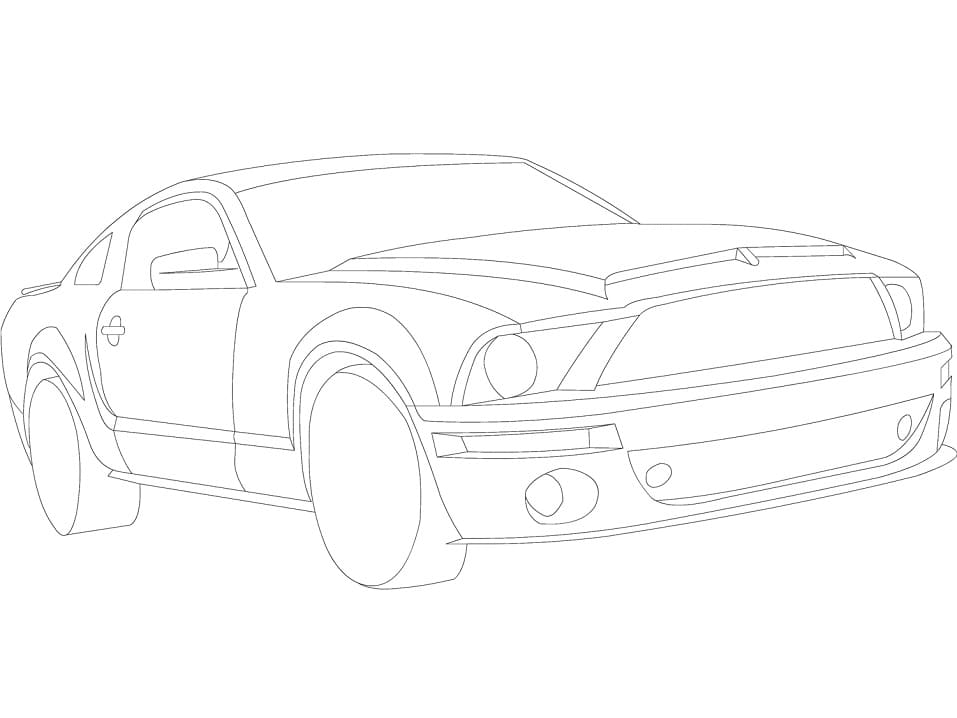 Ford Mustang Coloring Page