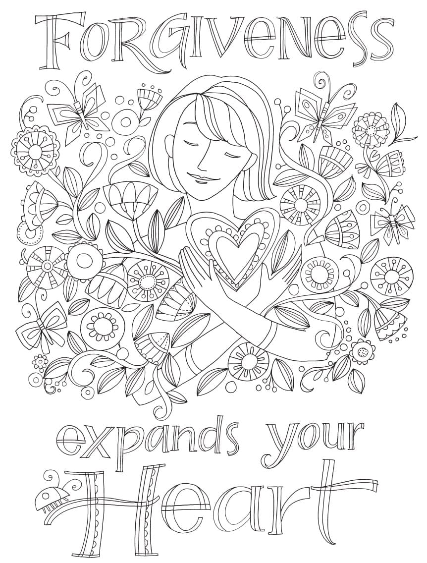 Forgiveness Expands Your Heart Coloring Page