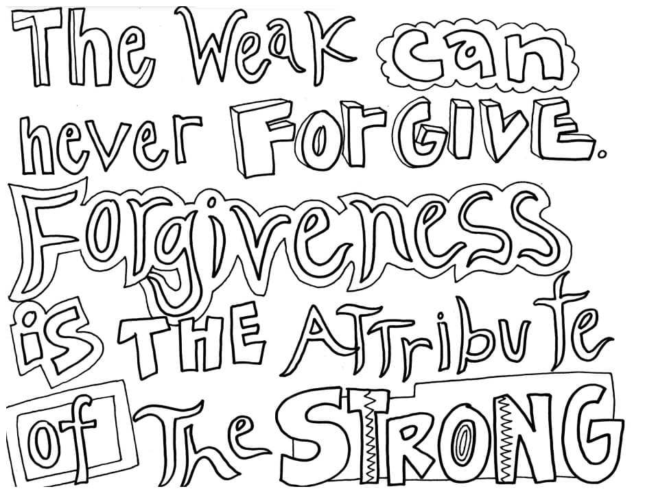 Forgiveness Quote Coloring Page