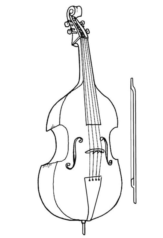 Free Cello Printable Coloring Page