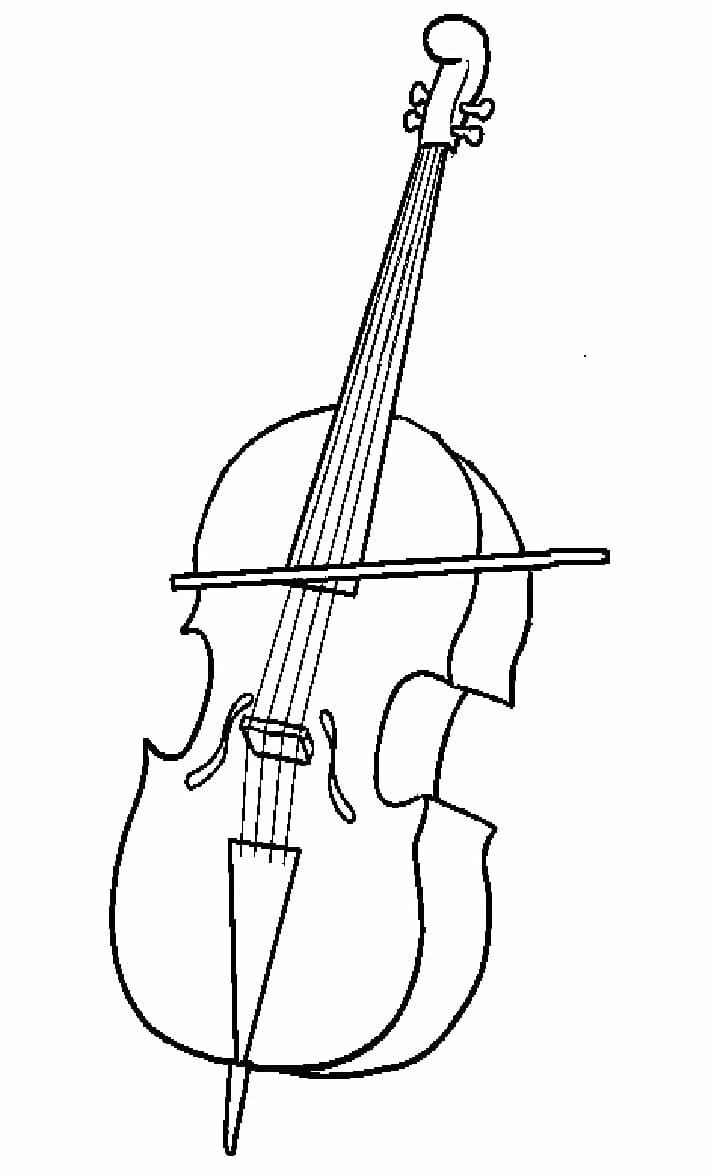 Free Cello Coloring Page