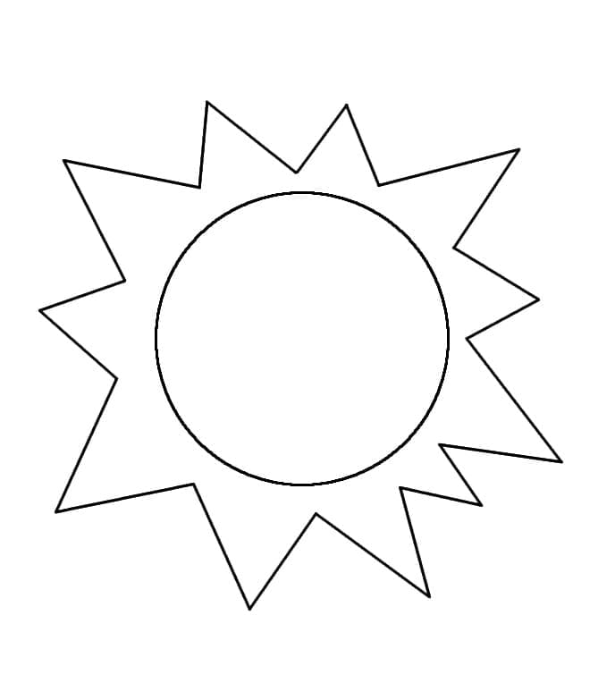 Free Easy Sun Coloring Page