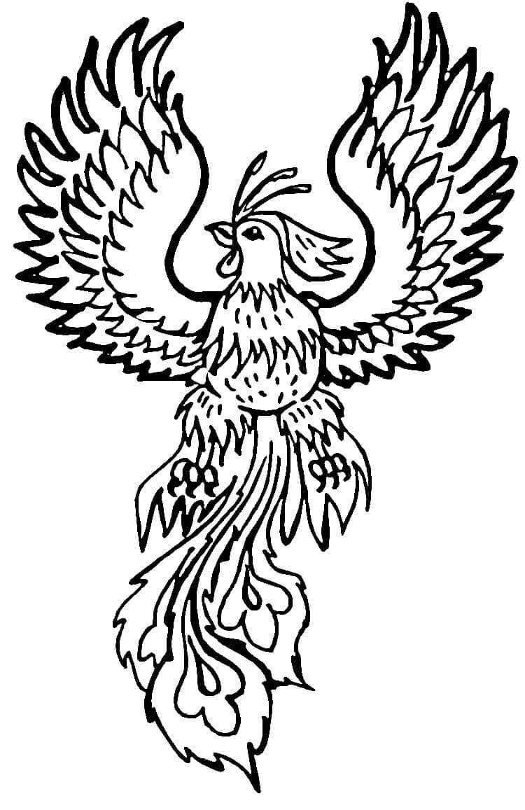 Free Phoenix Coloring Page