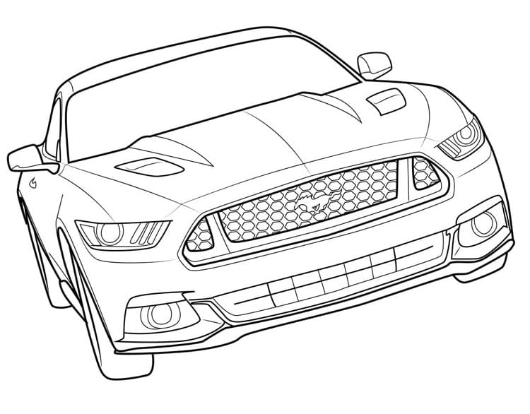 Free Printable Ford Mustang Coloring Page