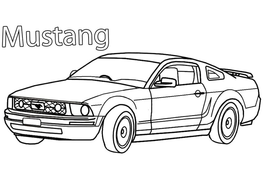 Free Printable Mustang Coloring Page
