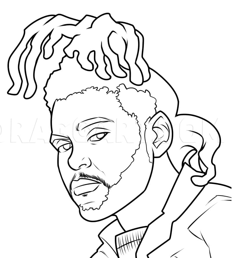 Free Printable The Weeknd Coloring Page