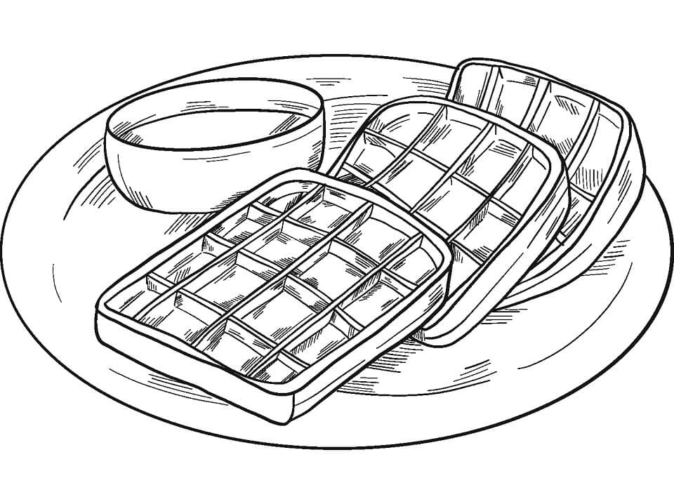 Free Printable Waffles Coloring Page