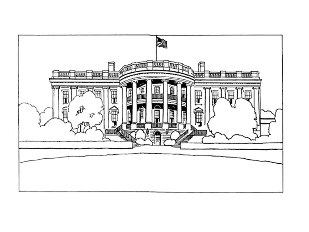 Free Printable White House Coloring Pages Coloring Cool