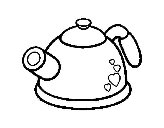 Free Teapot Printable Coloring Page