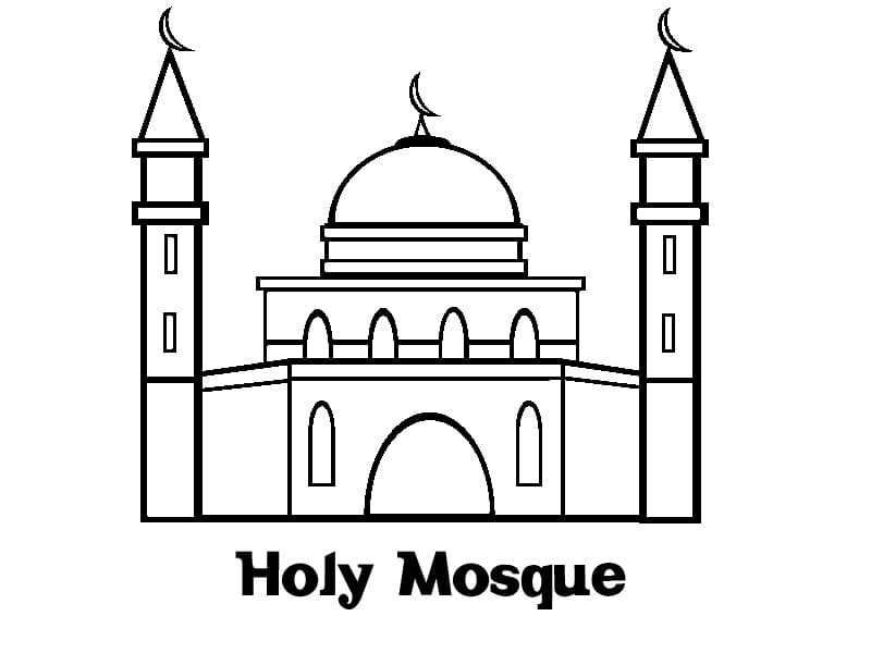 Holy Mosque Coloring Page
