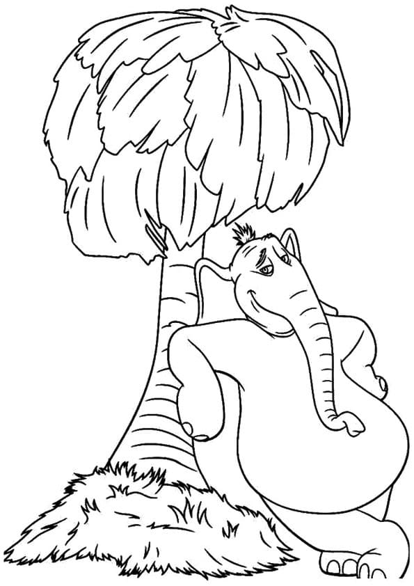 Horton the Elephant Coloring Page