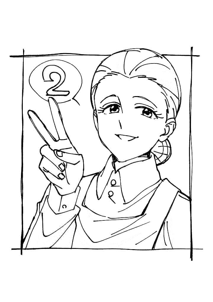 Isabella The Promised Neverland Coloring Page