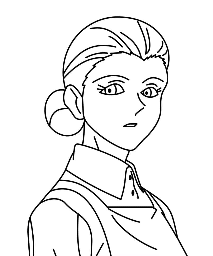 Isabella from The Promised Neverland Coloring Page