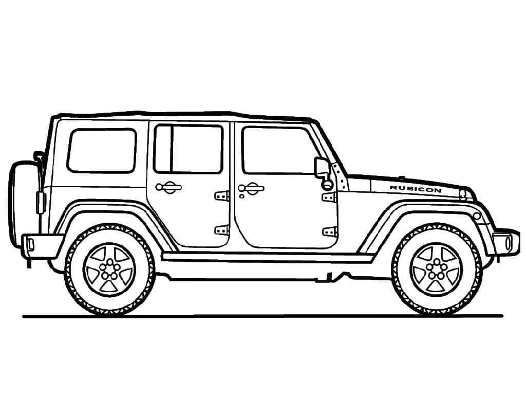 Jeep Rubicon Coloring Pages   Coloring Cool